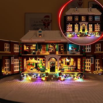 طقم إضاءة LED من BRIKSMAX للعبة Lego Home Alone - متوافق مع طراز Ideas 21330 Building Blocks - لا يتضمن مجموعة Lego