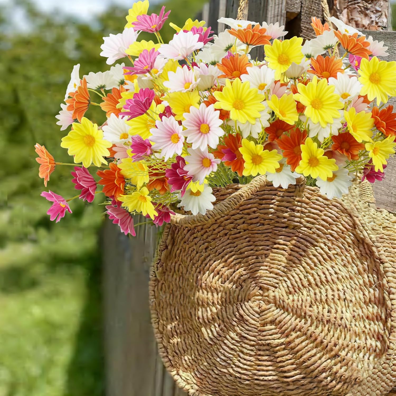 10 Pcs Artificial Daisy Flowers Bulk Artificial Flowers Wildflowers Silk Daisy Faux Gerbera Daisies Bouquet Spring Flowers for Outdoor Indoor Wedding Table Centerpiece Floral Arrangements Decor - Image 7