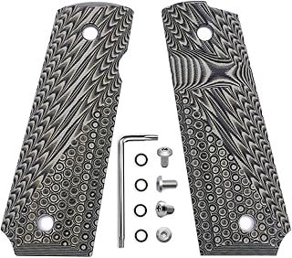 1911 G10 Grips, Full Size (Government/Commander) - Ambi Safety Cut - OPS Texture 8 Colors - BESTWEST