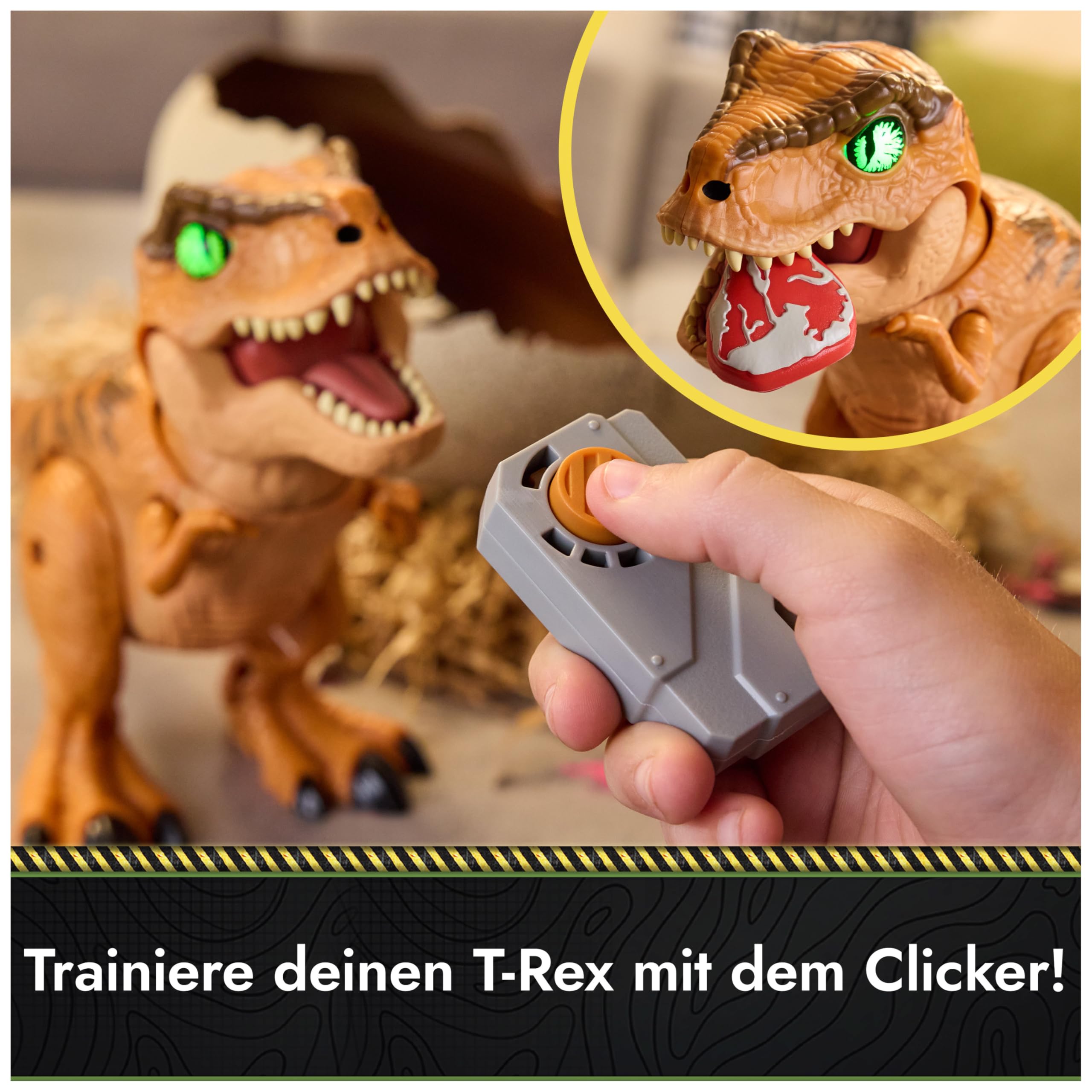 Primal Hatch – Jurassic World T-Rex im Ei, über 100 Soundeffekte und Reaktionen, interaktives Spielzeug für Kinder ab 5 Jahren