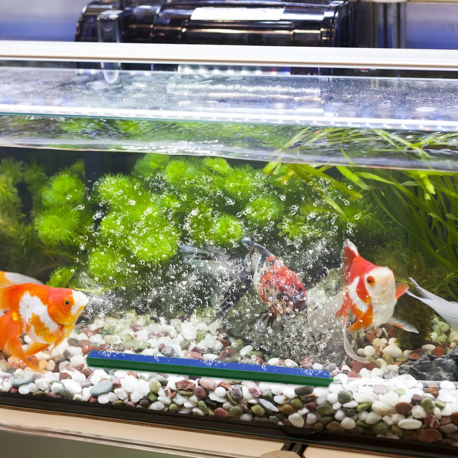 WishLotus Fish Tank Air Bubbler, 2 PCS Durable Long Strip Aquarium Bubbler Stone Bar 12 Inch Aquarium Air Stones Bubbler Wall Air Stone Tube for Fish Tank Air Pump Aquarium