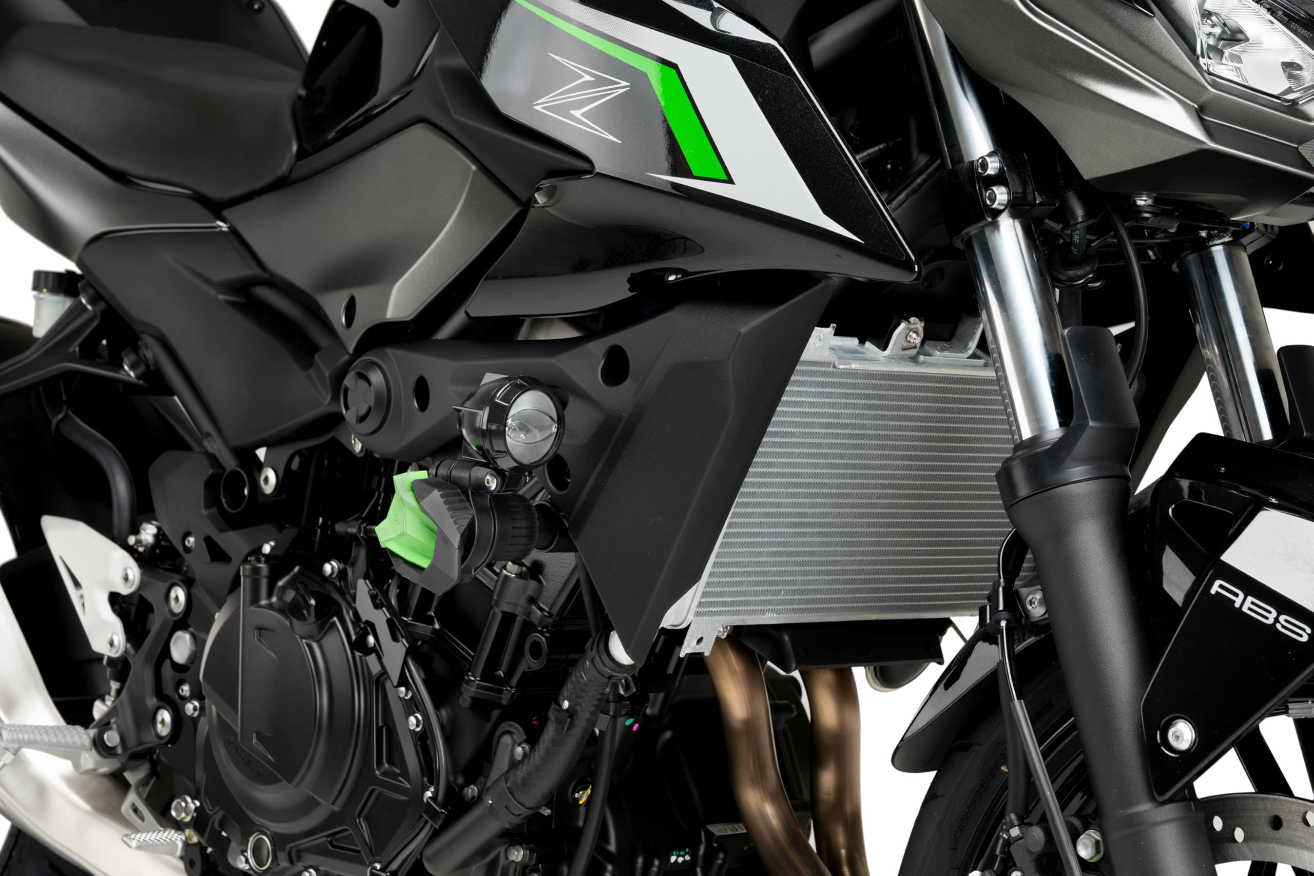 Puig 22011N Protectores de Motor R19 on topes de Nylon y diseño Compacto para protección Integral del chasis y Motor, Negro