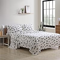 Vista 248 de Eddie Bauer - Full Sheets, Cotton Flannel Bedding Set, Brushed For Extra Softness, Cozy Home Decor (Dog Friends, Full)