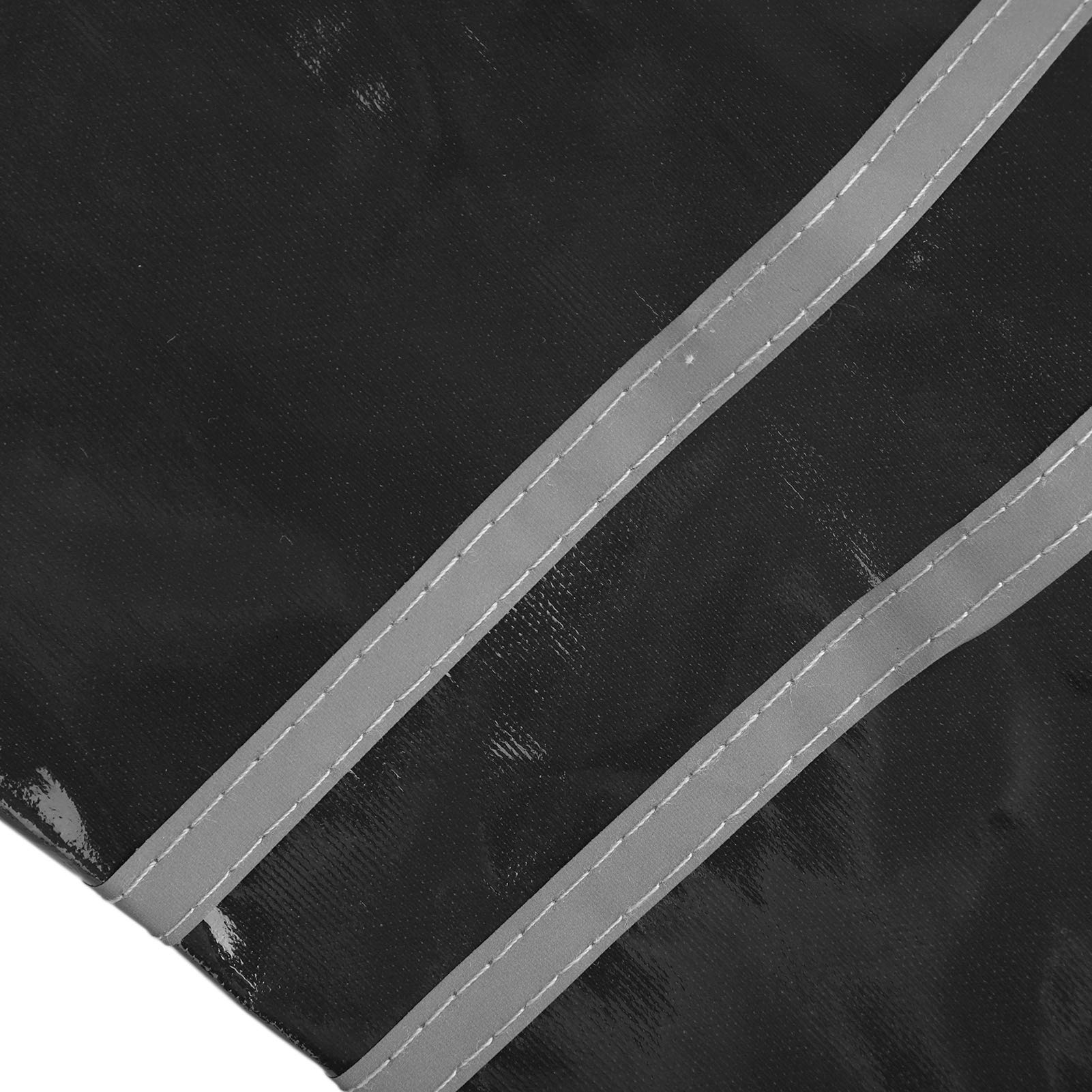 2pcs Dog Raincoat, 2pcs Coats Hooded Rainwear Reflective Pet Polyester PU Raincoats with Safety Stripe Black Walking Outdoor Supplies (XL)