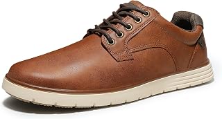 Men's Casual Dress Sneakers Lace Up Formal Oxfords Dress Shoes for Men Slip-on Comfortable Brown Shoes for Bussiness/Travel/Work