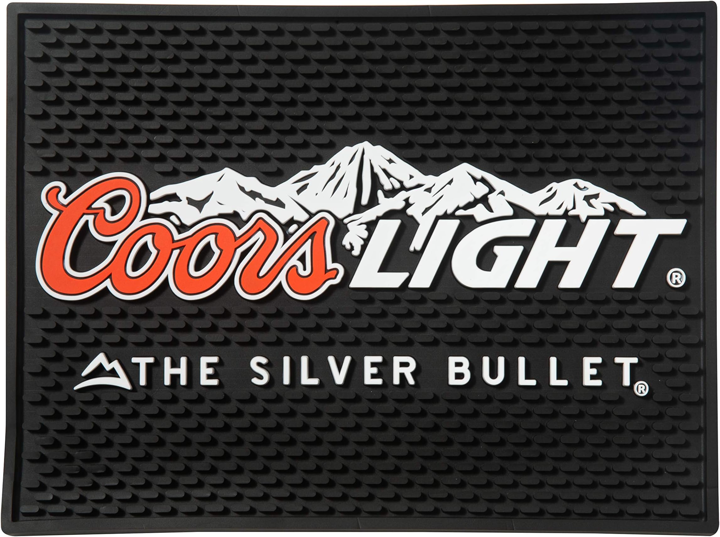 Light Bar Mat, Silver Bullet, 12x9 inches, Gray, Rectangular, Rubber