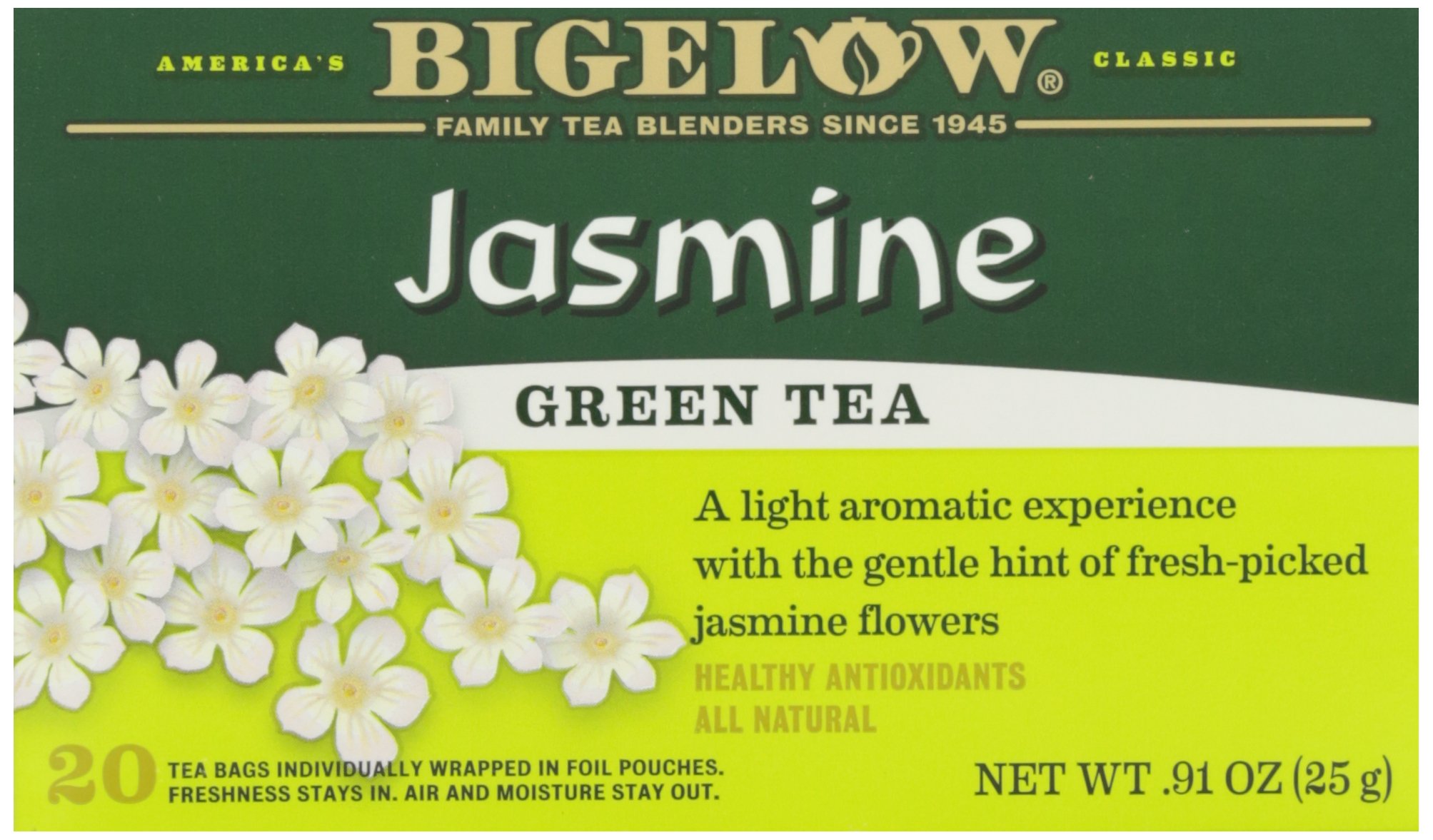 Bigelow Green Tea with Jasmine 20-Count Boxes