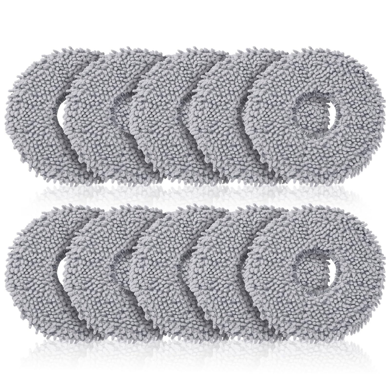 10 Pack Mop Pads for Roborock Qrevo S5V, QV 35A 35S, Saros 10R, Curvx, Curv S5X, Edge S5A, Master, Slim, Q Revo S/Pro/Plus/MaxV Robot Vacuum Cleaner, Mop Pad Replacement Accessories