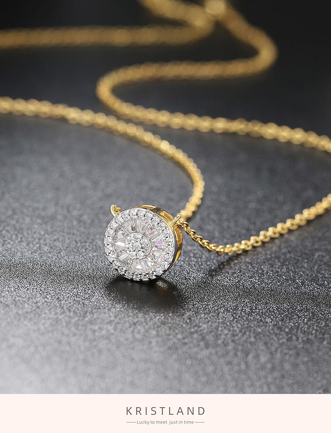 18K Gold Plated Dainty CZ Simulate Diamond Solitaire Marquise Flower Choker Chain Silver Necklace for Women Gift - Image 6