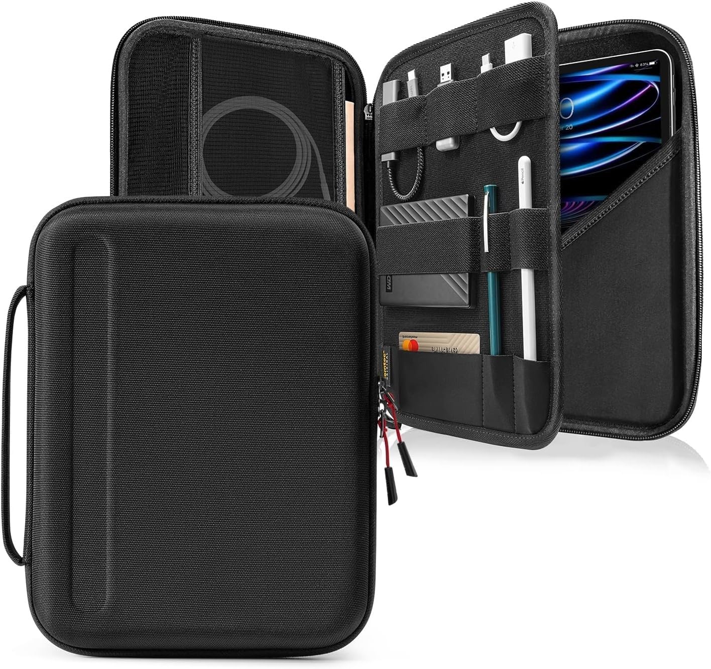ProElite Hard Shell Tablet sleeve Case upto 11.5" for Apple iPad 10.2/iPad 10.9/Pro 11/ iPad 9.7/ Samsung/Lenovo/Galaxy Tab A9 Plus/S7/S8/S9/Realme Pad 2/Honor Pad X9/Xiaomi Mi pad 6/Redmi Pad/ Nokia T21 with Accessories compartment, Black (B0C748344M) Amazon Price History, Amazon Price Tracker
