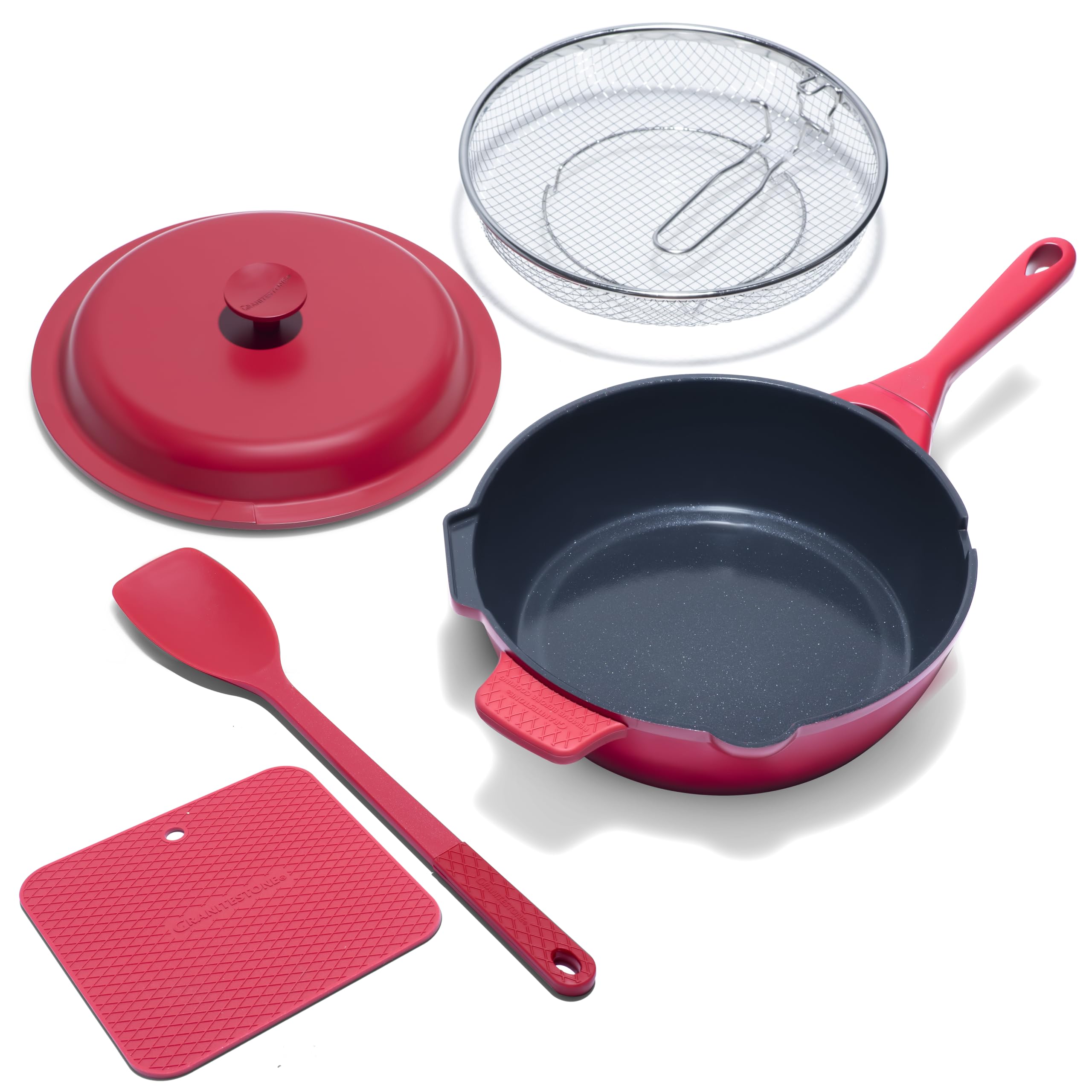 石製調理器具　COBEK Amazon.com: ZUKA 10 in 1 Ceramic Pan by Granitestone, Large 10