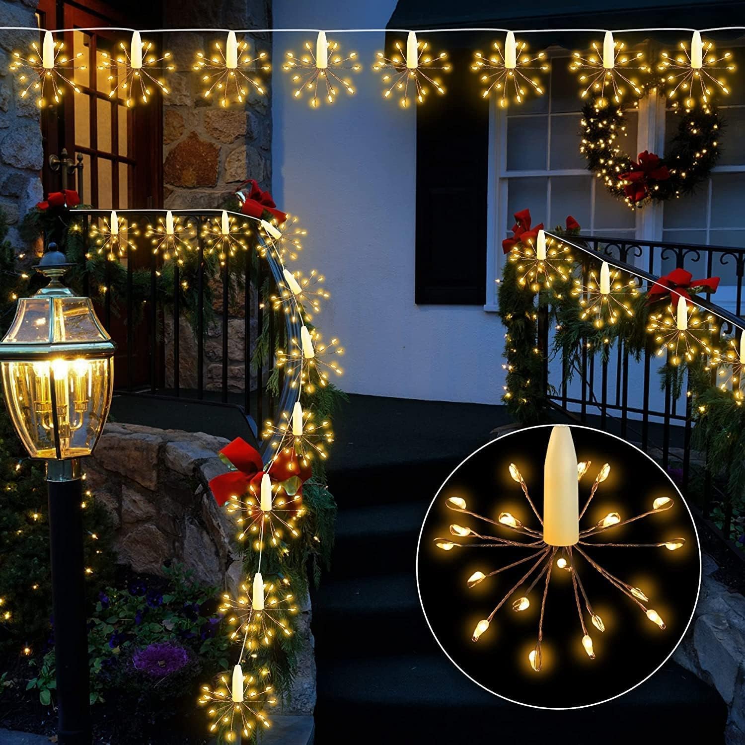 Desidiya 12 Glowing Starburst LED String Lights - 10ft USB Powered Warm White Fairy Lights for Diwali, Christmas, Weddings, Parties, Home, Patio & Garden Decor (B0DHGKXFL3) Amazon Price History, Amazon Price Tracker