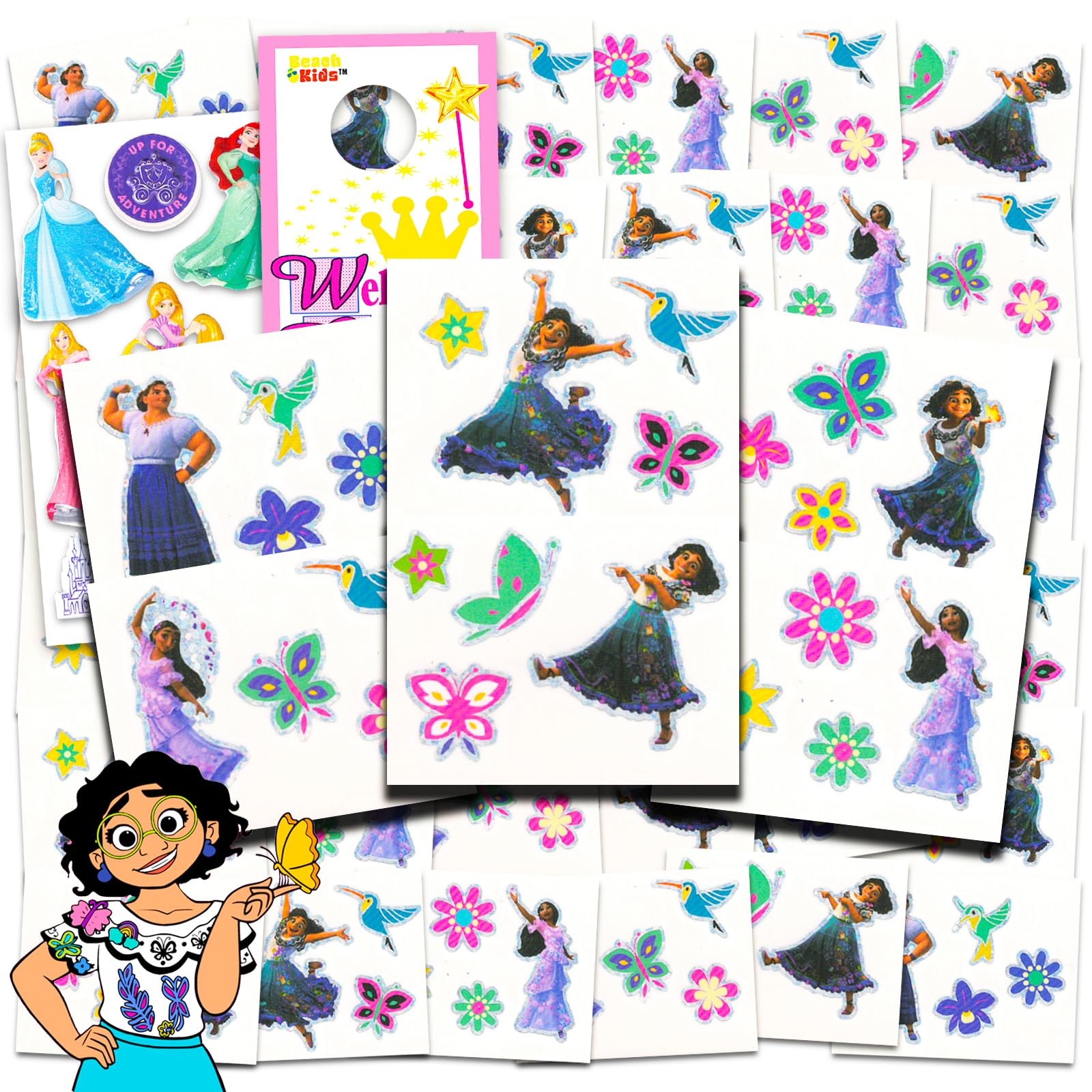 Disney Encanto Temporary Tattoo Bundle, 96 Pcs