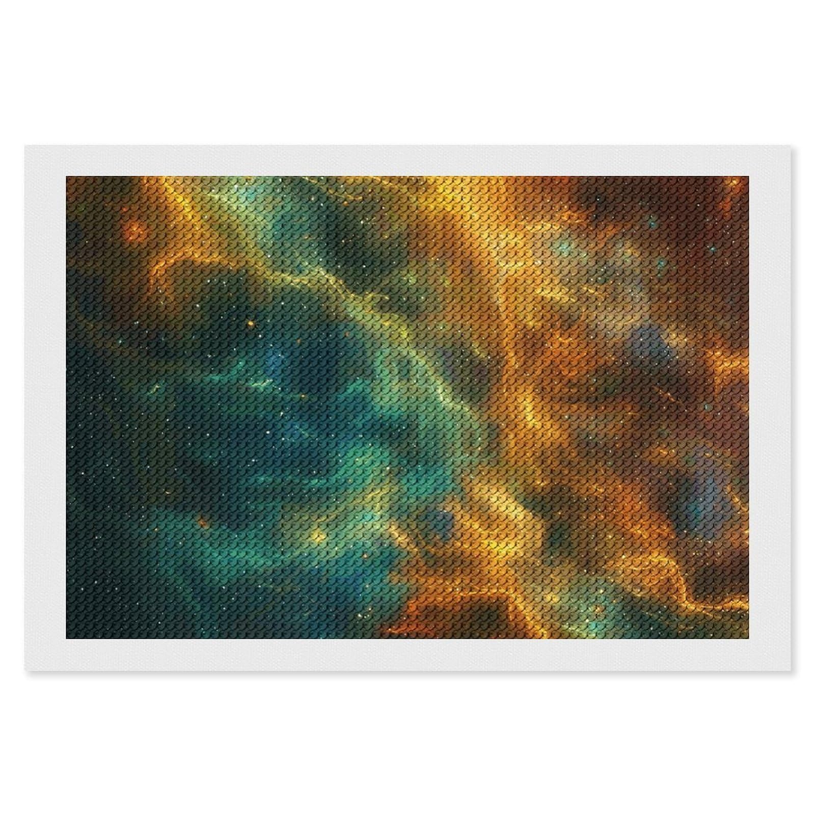 Vibrant Nebula Swirl Diamond Painting Kits for Adults, DIY 5D Diamond Painting Kits for Beginners, Round Full Drill Diamond Dots Paintings, Diamonds Pictures Gem Art for Crafts Home Decor 8"x12"