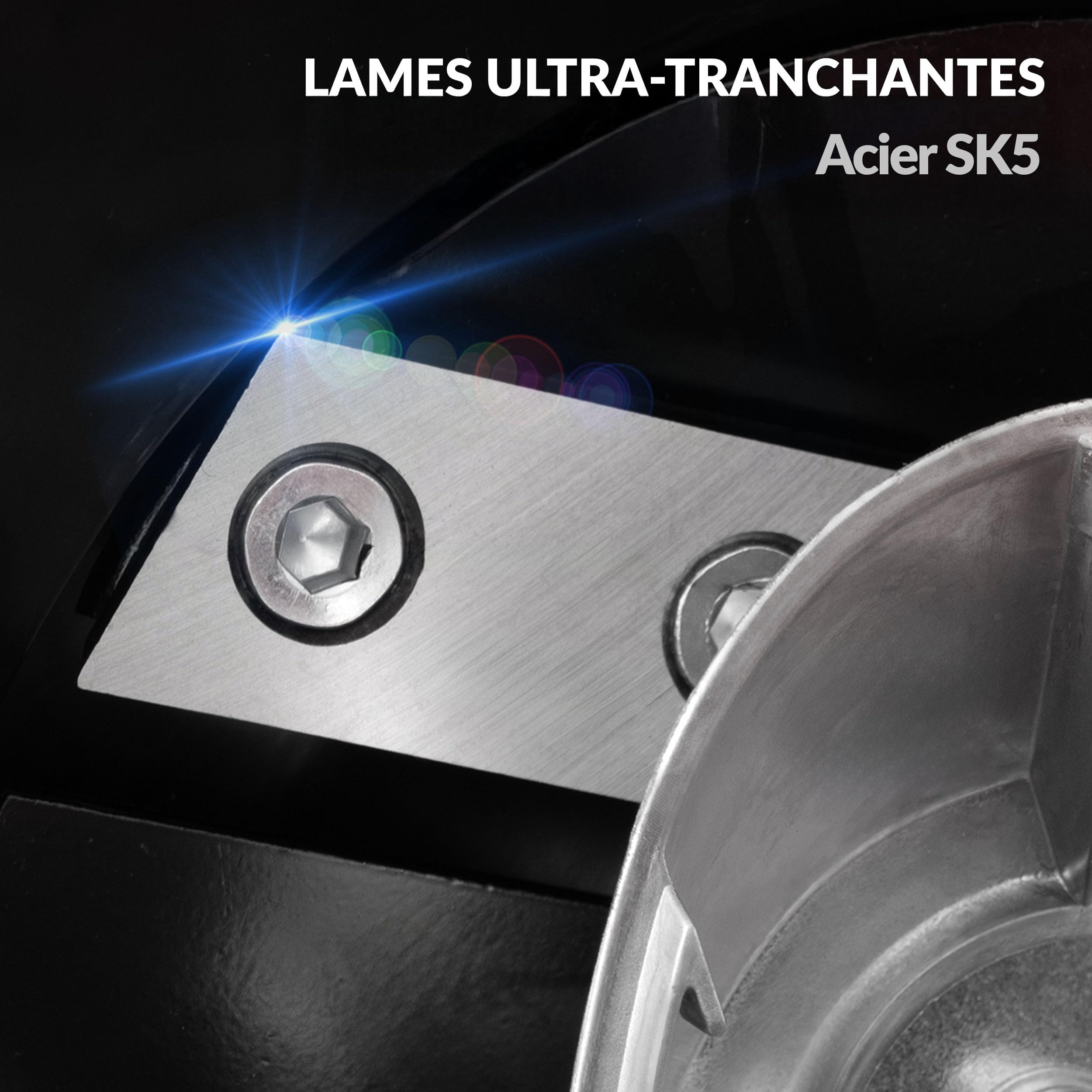 LEHMANN Broyeur Végétaux Électrique 3000 W, pour Branches jusqu'à 45 mm, Châssis robuste, Roues et Bac 50 L, Accessoires - Lunettes de Protection et Sécateur, Interrupteur de sécurité