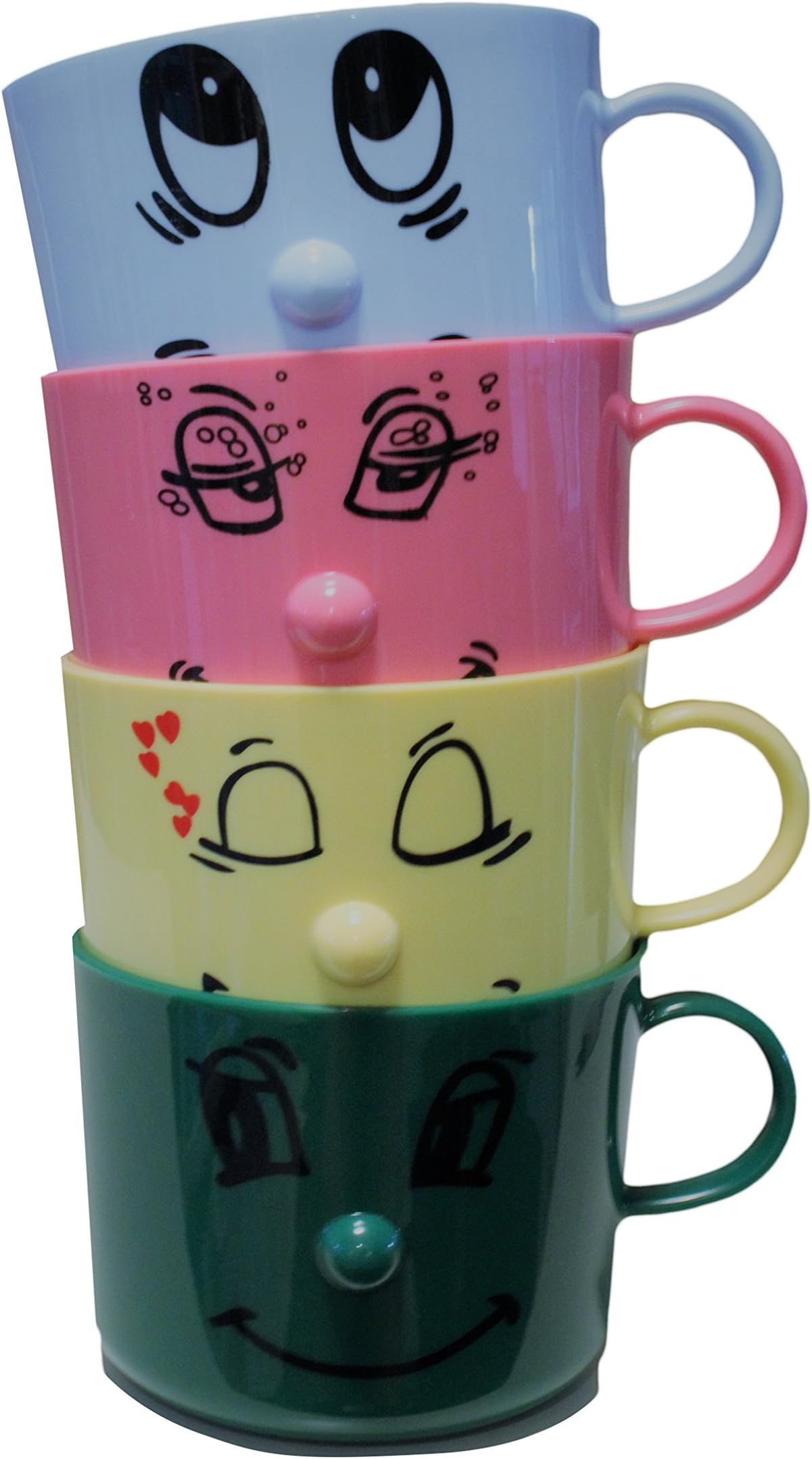 Set of 4 | Funny Mugs | Kids Mugs | Dinnerware Set | Stacking Mugs