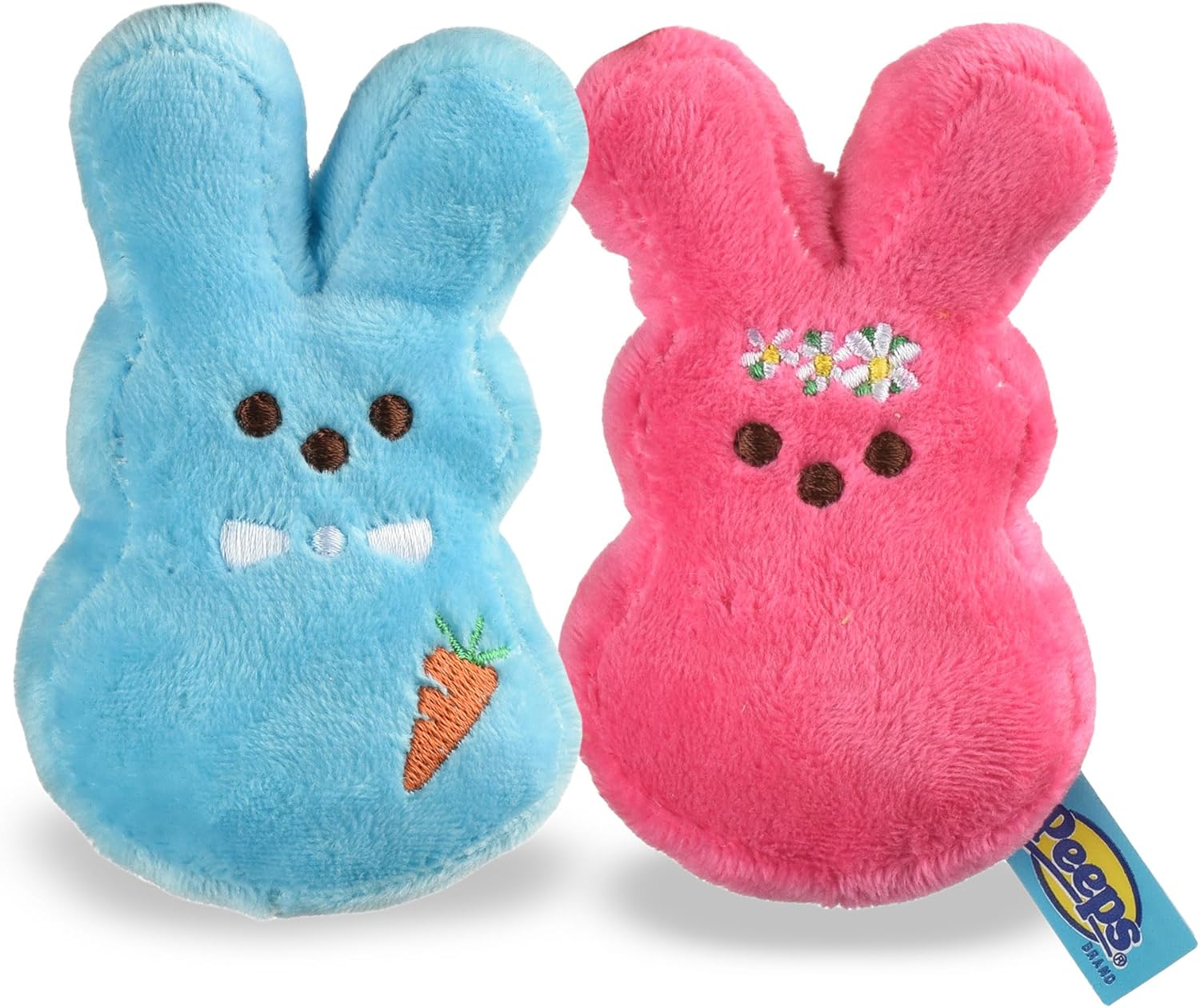 Peeps for Pets Peeps Bunnies Plush Catnip Cat Toys in Pink and Blue, 4″- 2 Count | Small Cat Toy Set with 2 Cat Toys | Catnip Cat Toys Plush Cat Toys from Peeps Marshmallow Candy Brand