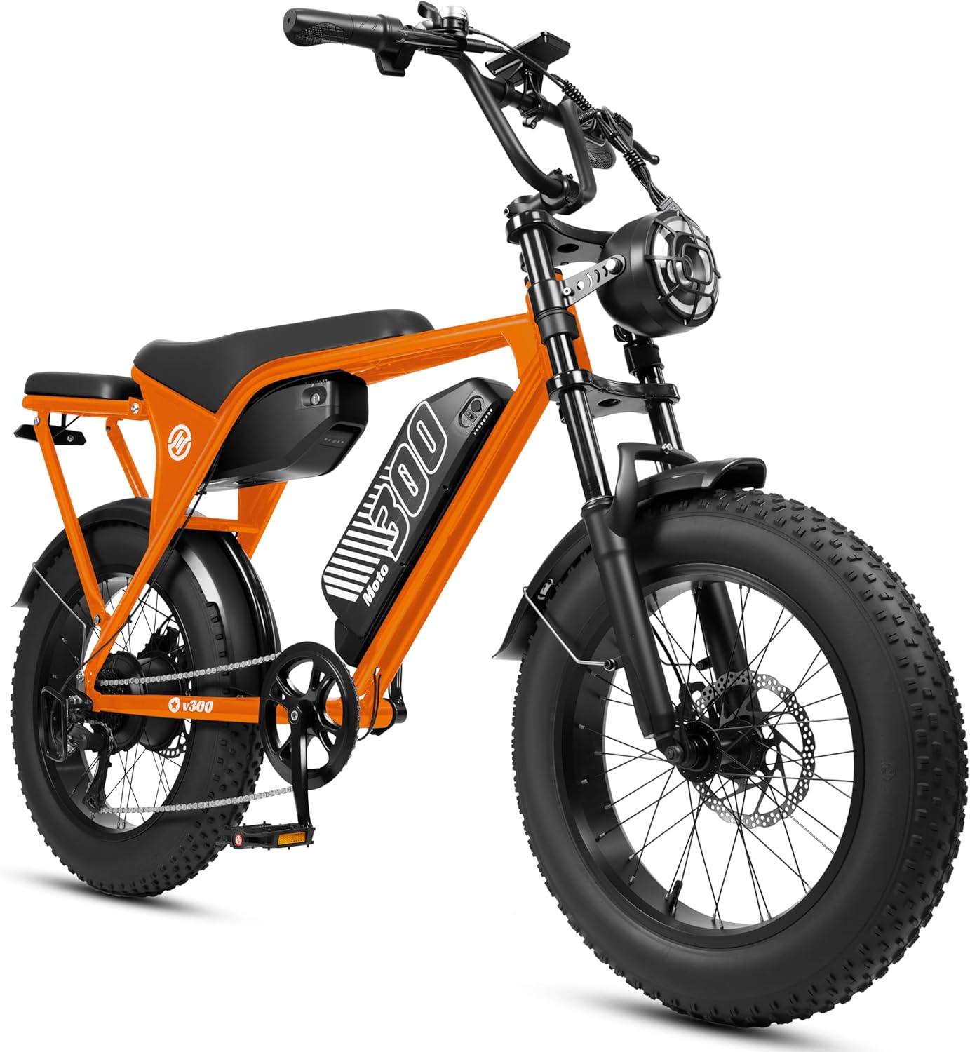 ESKUTE Electric Bike for Adult, 48V 20.8/41.6Ah Battery, 1500W Motor E-Bike with 20″×4″ Fat Tire, Off-Road Ebike Up to 30+MPH, 7-Speed Beach Snow Trail Mountain Commuter for Beginner Cyclists V300
