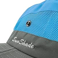 Vista 85 de Rosoz Sombreros para cola de caballo para mujer, protección UV, plegable, de malla ancha, senderismo, playa, pesca, safari de verano 1 paquete-gris