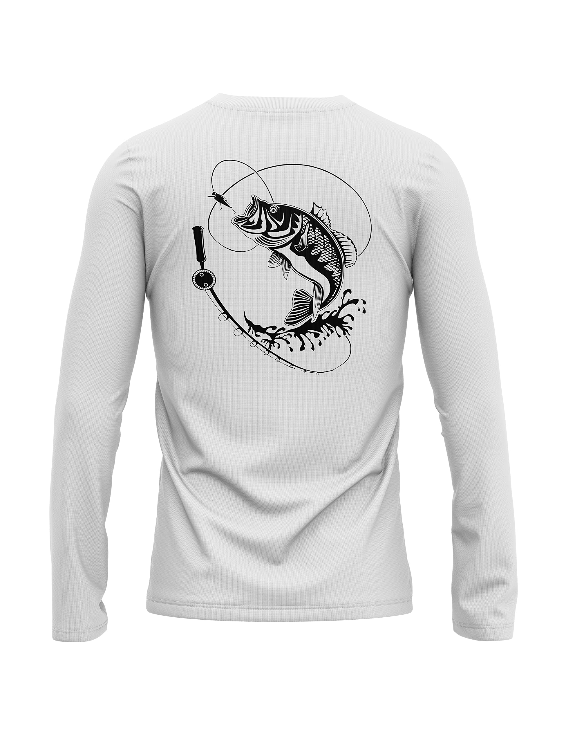 Made in USA Fishing Shirts for Men Long Sleeve Lightweight Dri Fit UPF 40+ Sun Protection Quick Dry Running Hiking Tshirts