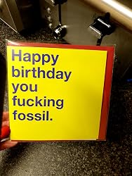 Central 23 Lustige Geburtstagskarte »Fking Fossil« – Mit Stickern – Frech & Witzig Für Ihn/sie