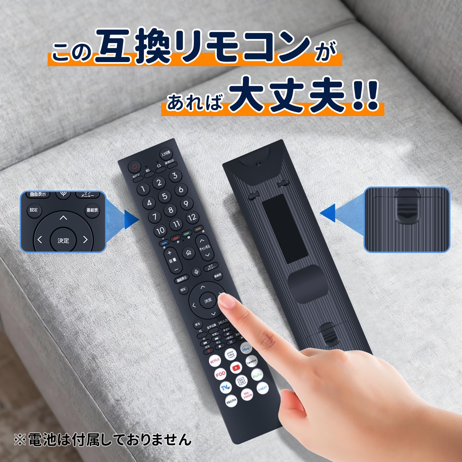 Amazon | WHENFOR テレビリモコン ハイセンス用のリモコン ERF3C46H