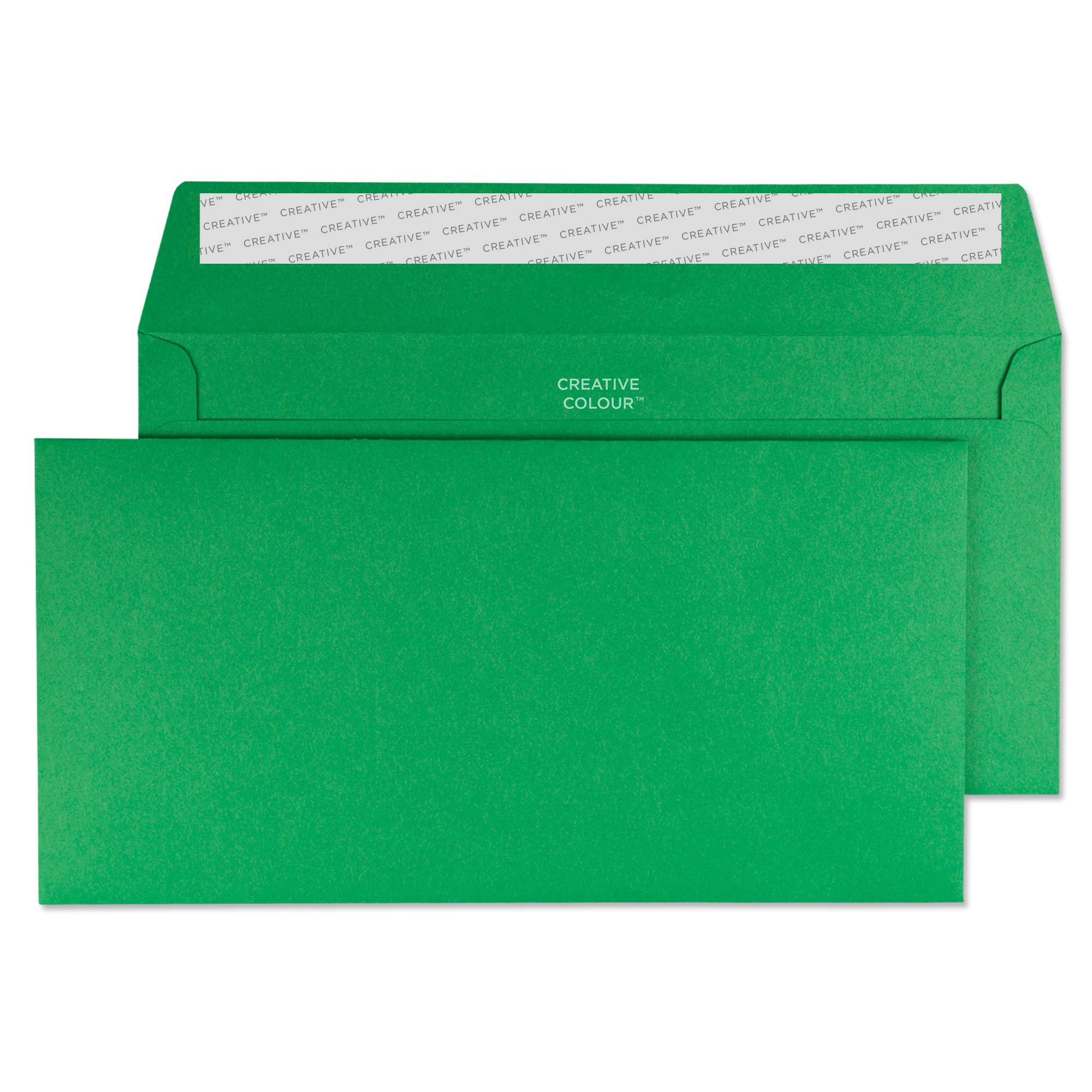 Creative Coloured Envelope Dl+ 229 (W) X 114 (H) Mm Adhesive Strip Green 120 Gsm Pack Of 500