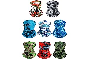 8 Pieces Faceshields Summer Neck Gaiter Scarf Bandanas for Men Balaclava Cooling...