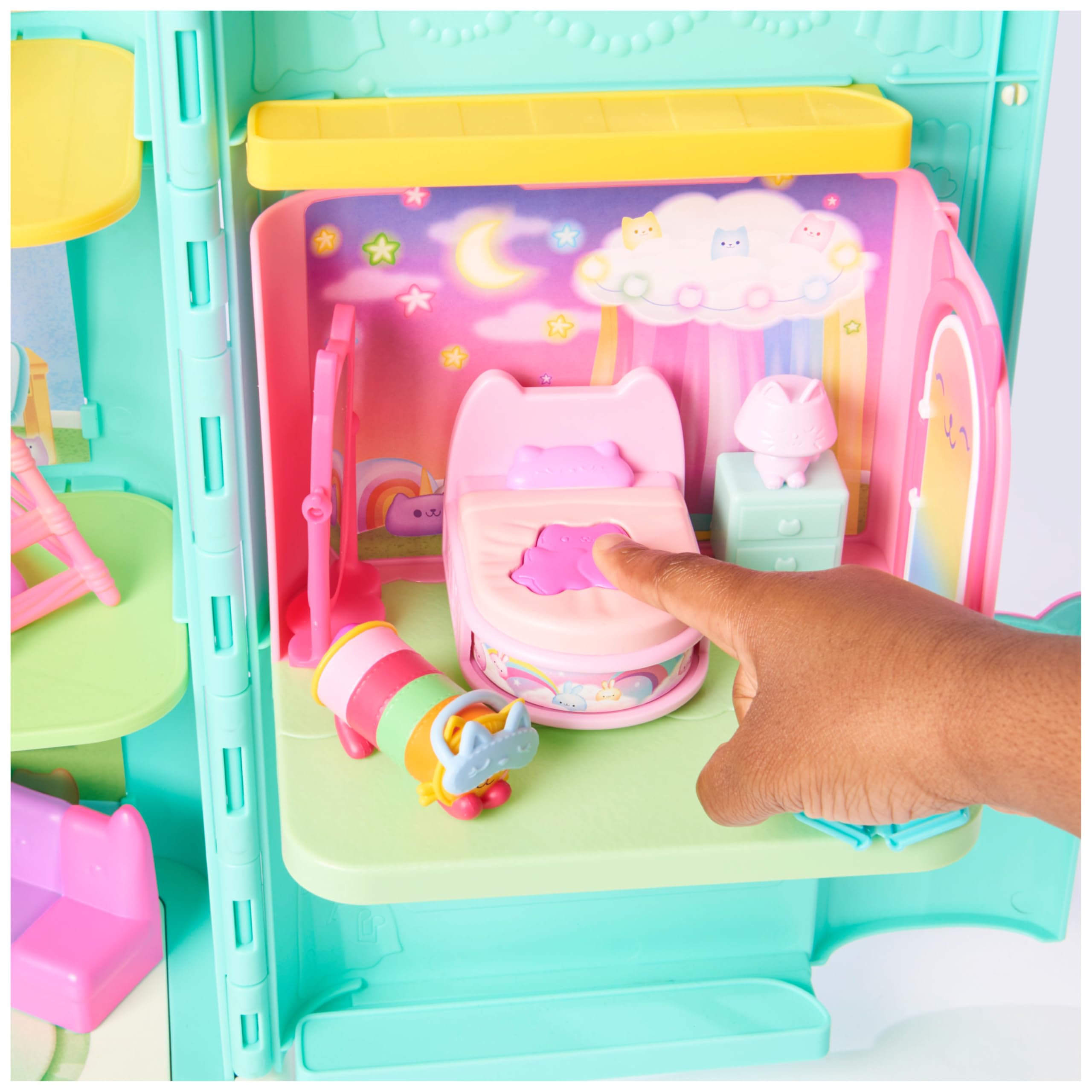 La Casa De Muñecas De Gabby - Dormitorio De Sueñigata Con 1 Figura Sueñigata, 3 Accesorios, 2 Caja Sorpresa Y 3 Muebles | Juguetes Niñas 3 Años O Más | Regalo Niña 3 Años O Más De Gaby Gato