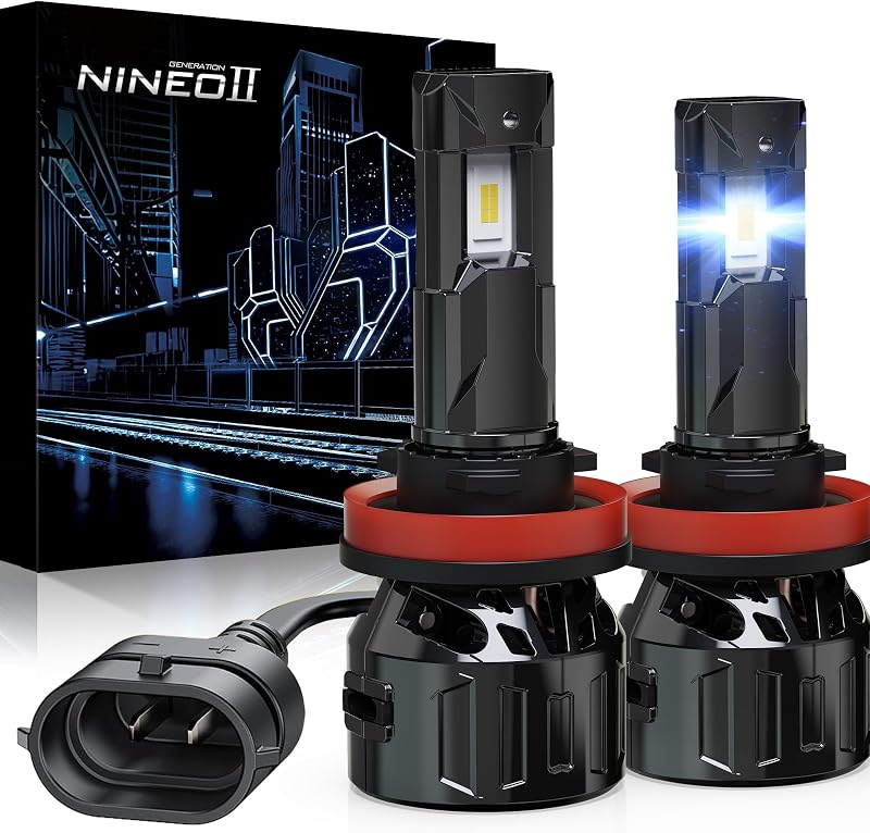 Lâmpadas de neblina H11 NINEO com ventilação, luz branca 6500K – Par com 2 unidades