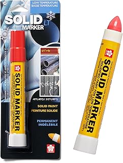 Sakura Solid Paint Markers with Twist Up Tip - Low Temperature Permanent Marker Pens - Window, Wood, & Glass Marker - Red Paint - 1 Pack