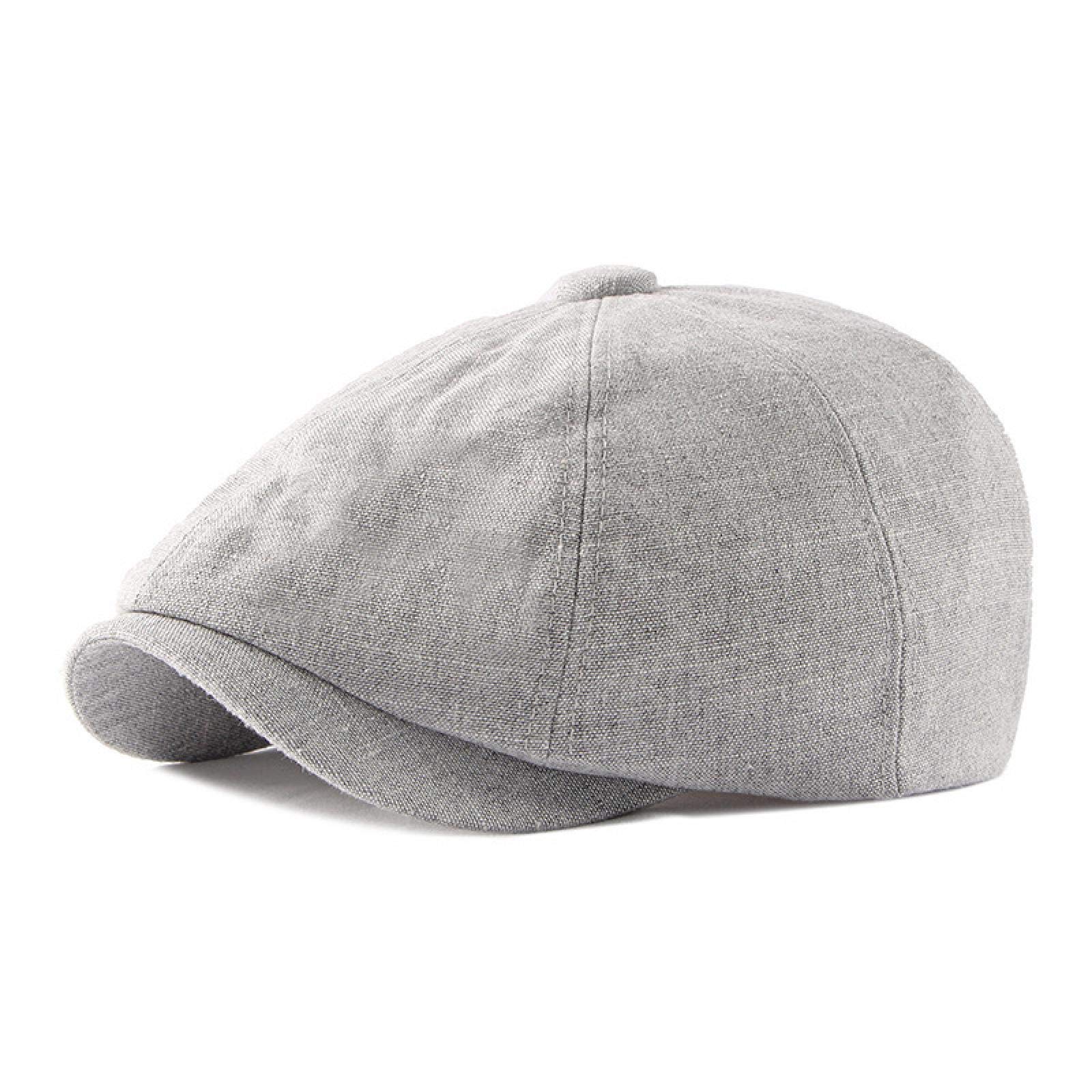 BENHAI Gorra Octogonal Gorra De Pato Transpirable De Lino Fino para Primavera Y Verano para Hombres Sombrero De Pintor Retro para Hombres