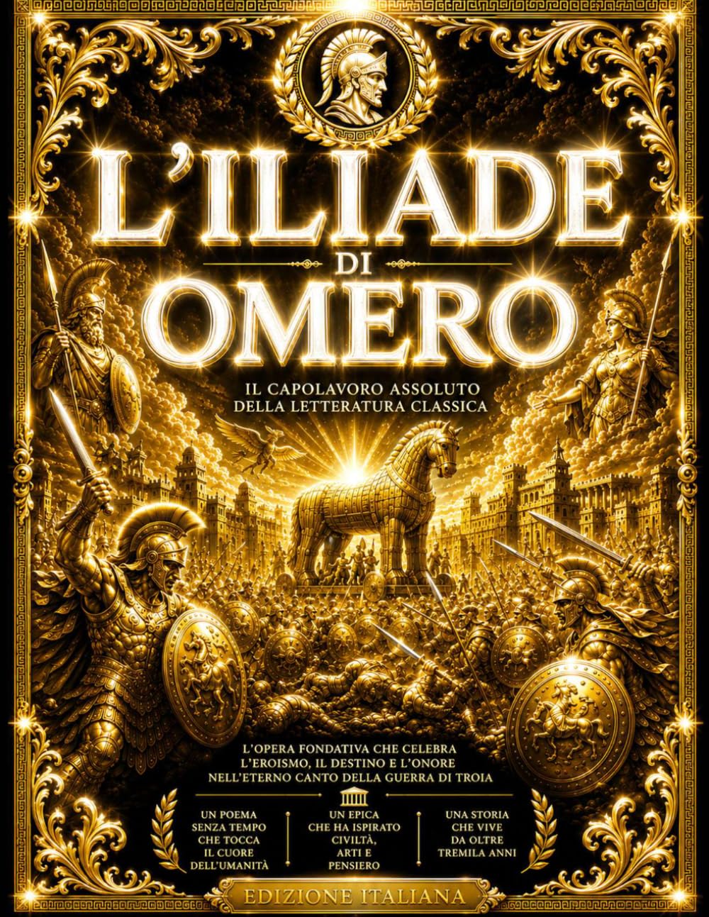 L’Iliade di Omero: Il Grande Poema Epico dell’Antica Grecia sulla Guerra di Troia, l’Ira di Achille, gli Eroi Immortali, gli Dei dell’Olimpo, le ... le Imprese di Ulisse, il Destino Tragico .