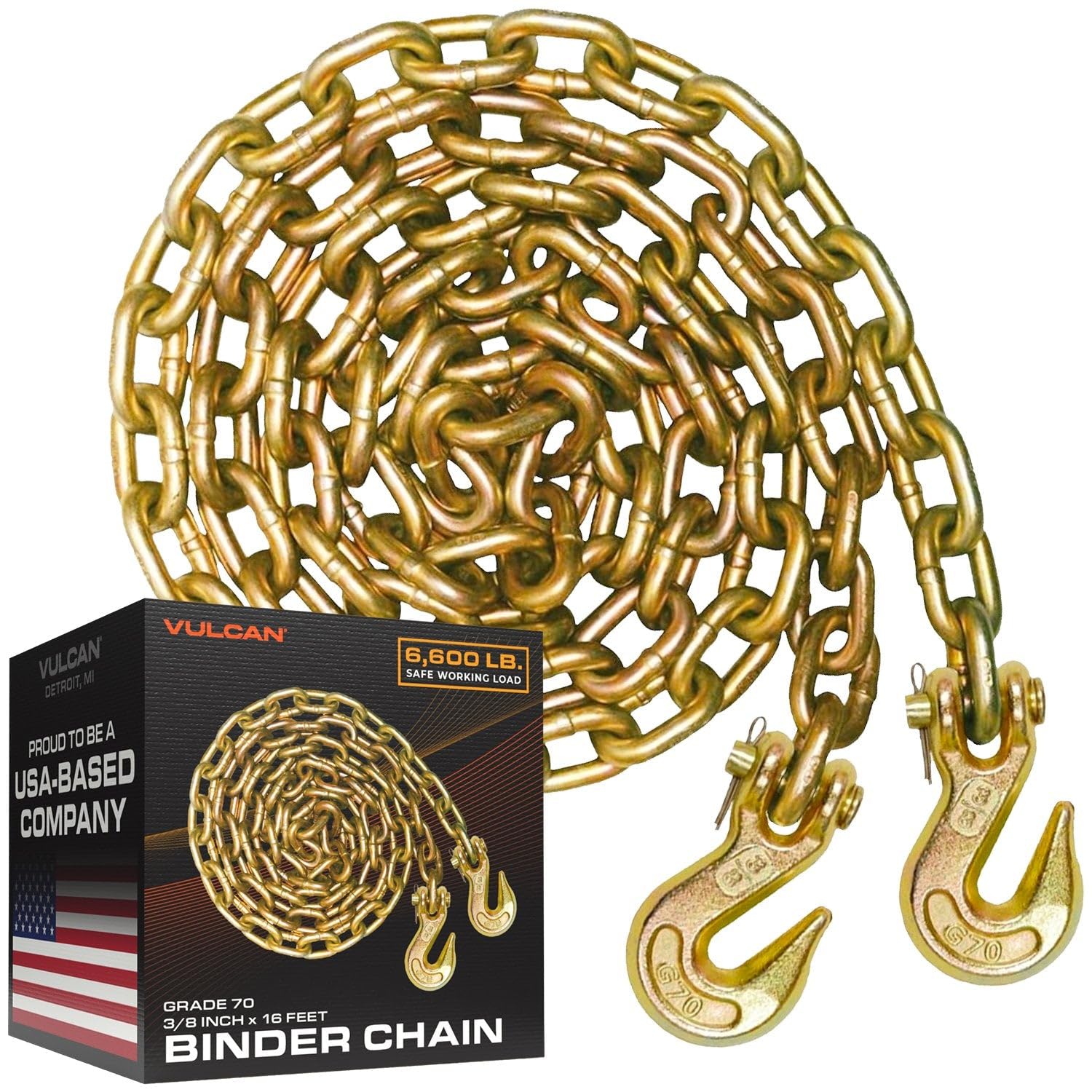 Vulcan Binder Chain - 8ft, 3/8" - 6600 lb Safe Load -11
