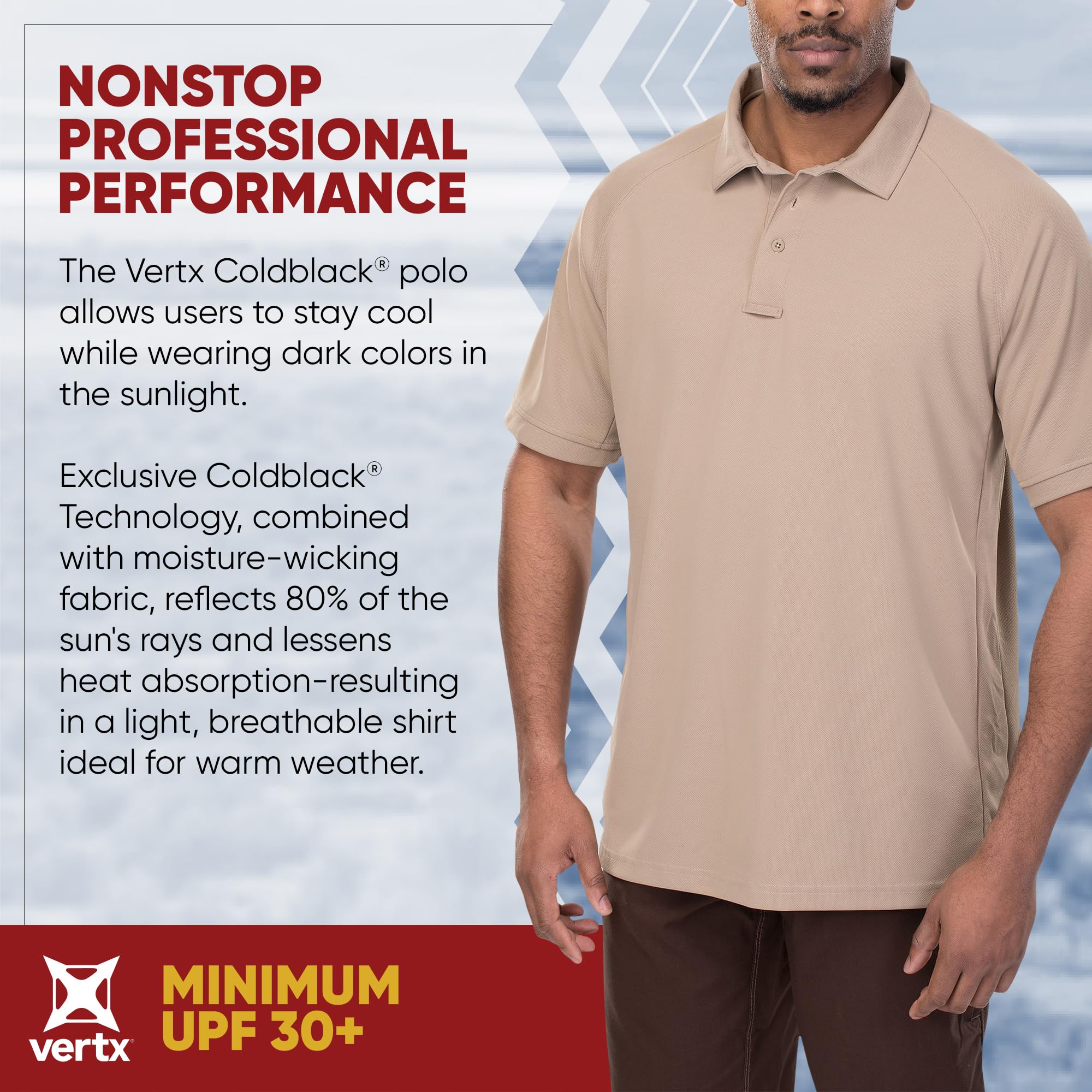 Vertx Herren Taktisches Poloshirt Kurzarm Feuchtigkeitstransport Temperaturregulierend Outdoor Performance für Polizei Sicherheit Polo (1er Pack)