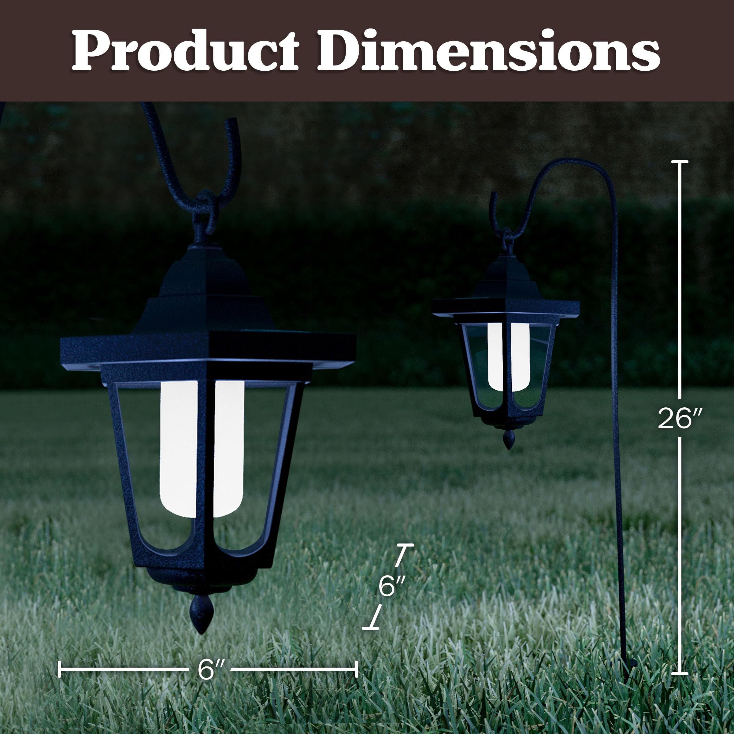 Amazon.com : Pure Garden Hanging Solar Coach Lights, 26 Outdoor