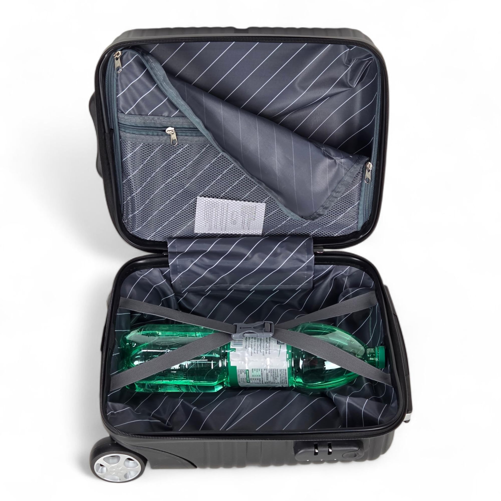 Valigetta Bagaglio a Mano 40x30x20 cm Uomo Donna Ragazzo Ragazza Bambini Rigido 2 Ruote Maniglia Telescopica Valigia Compatta Piccola da Cabina Ryanair EasyJet Multicolore Offerta Mod:1203 (Verde)