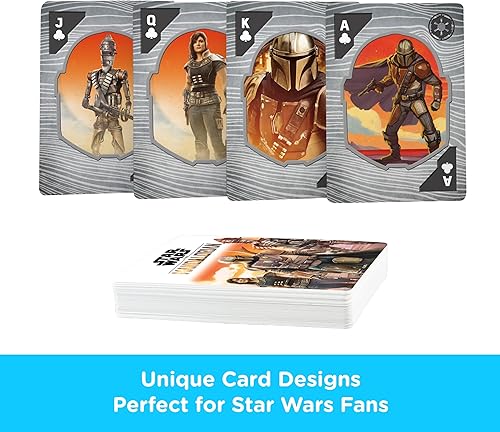 Miniatura 3 de AQUARIUS Star Wars - La baraja de cartas con temática mandaloriana para tus juegos de cartas favoritos - Mercancía y coleccionables con licencia