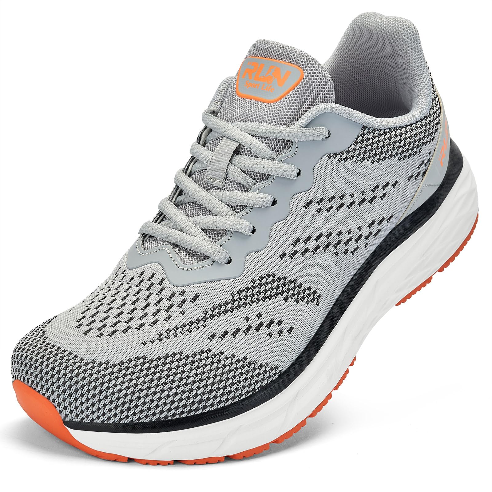 Slow Man Wide Toe Box Shoes for Men - Cushioned Road Running Shoe Non Slip Mens Walking Sneakers for Wide Feet Comfortable Athletic Gym Workout