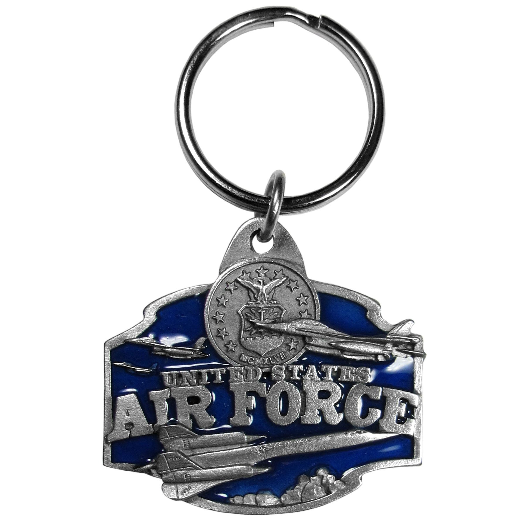 Metal Key Chain U.S. Air for Enameled Details