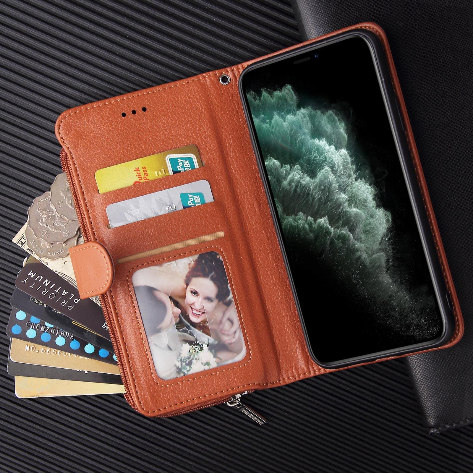 Per iPhone 13 PRO MAX custodia per telefono con cavalletto cinturino da