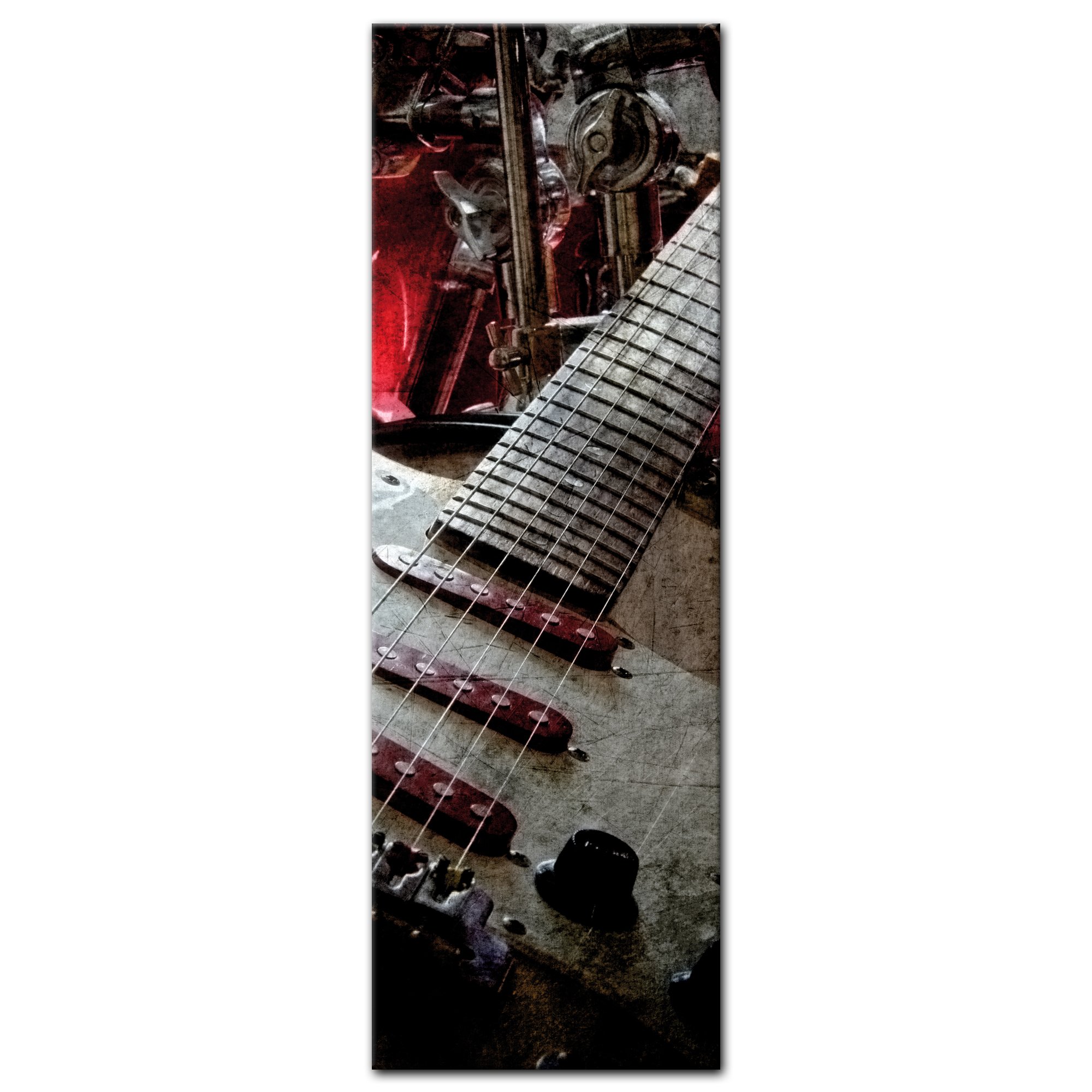Bilderdepot24 Bild auf Leinwand | Musik in 50x160 cm als Panorama Wandbild XXL | Wand-deko Dekoration Wohnung modern Bilder | 170172