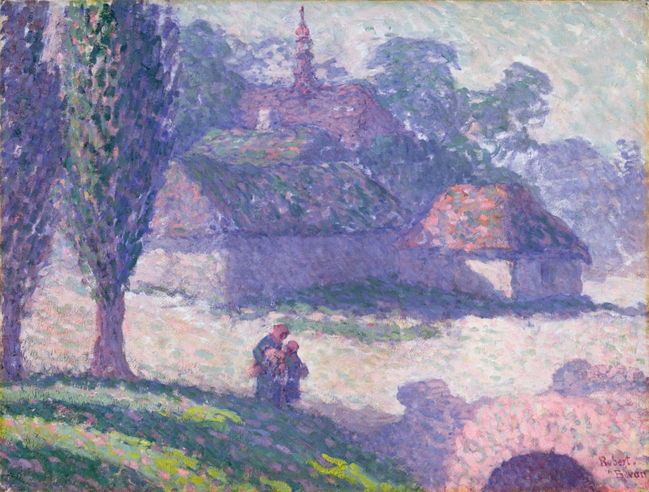 ARTXLXXBN Famous Prints Artwork Pictures Poster Painting Art Mydlow Village Poland by Robert Polhill Bevan Artwork Landscape Pictures for Home Decor 60x90cm
