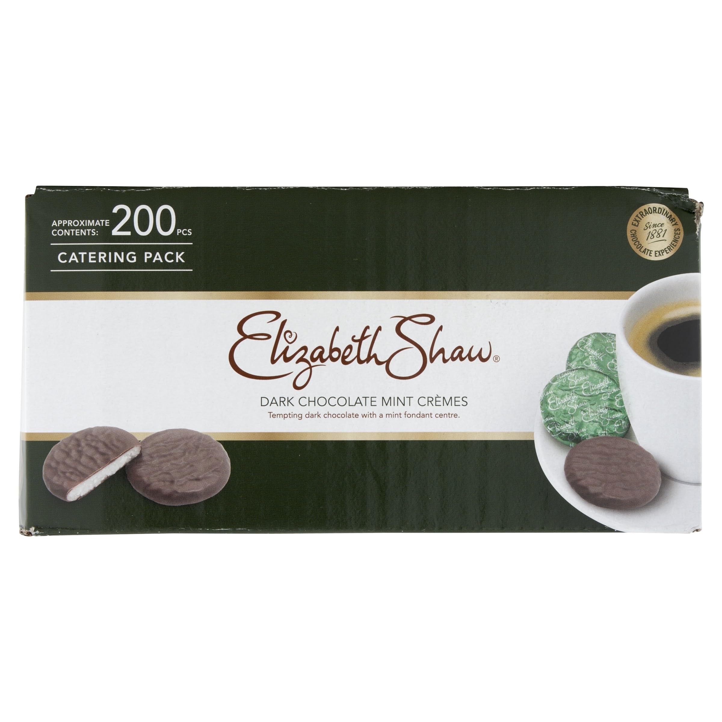 Elizabeth Shaw Dark Mint Creme Catering Pack - | Rich and Luxurious Dark Chocolate with Mint Fondant centre - Hospitality - Weddings - Events & Parties