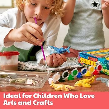 Amazon.com: 4M Mould & Paint/Glow-in-The-Dark Sharks : Tools