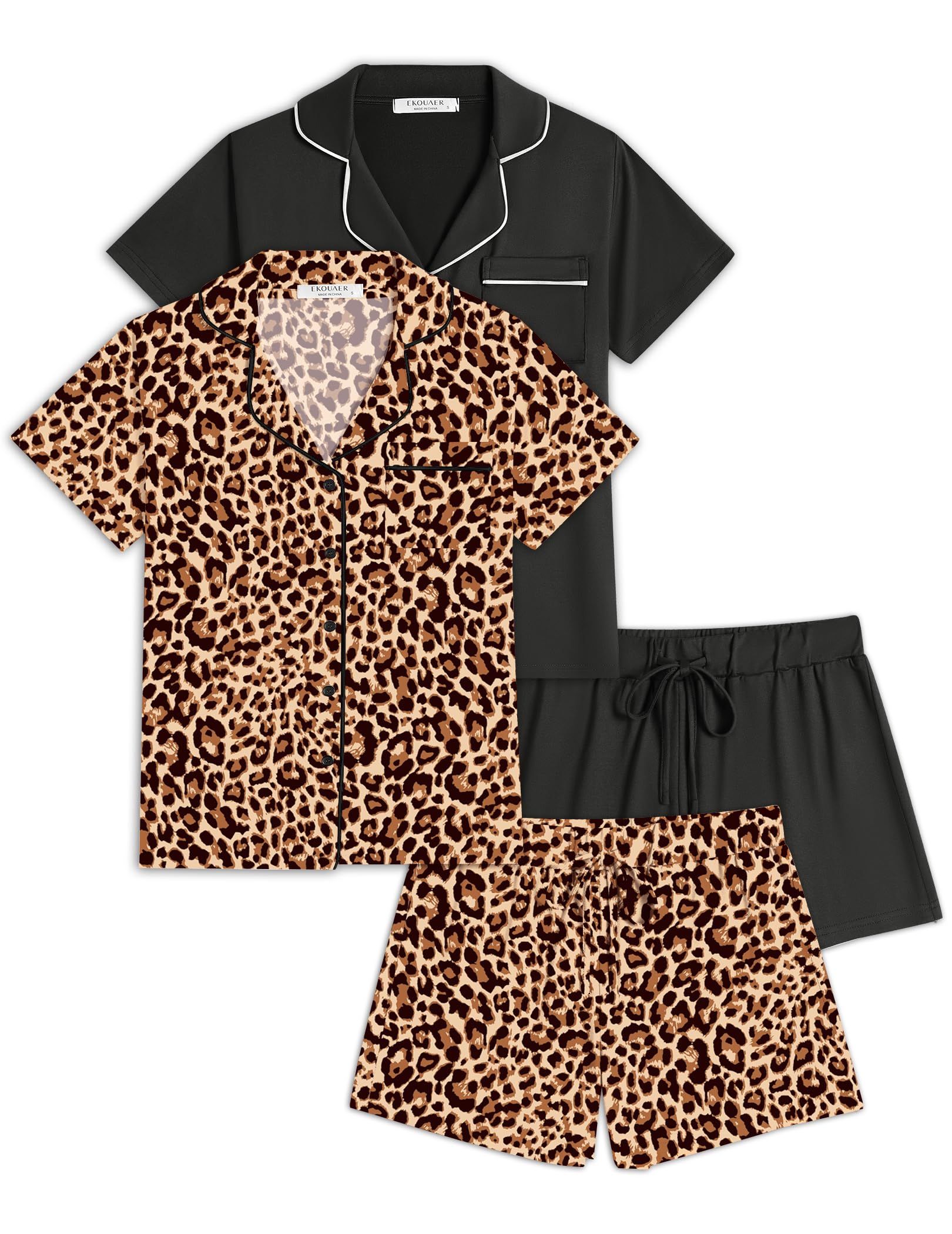 Ekouaer Womens Pajamas Set 2 Pack