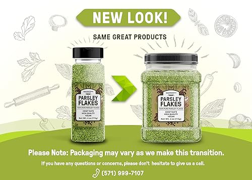Miniatura 6 de Unpretentious Copos de perejil, (8 onzas), alimento básico culinario, sin OMG, tamaño a granel
