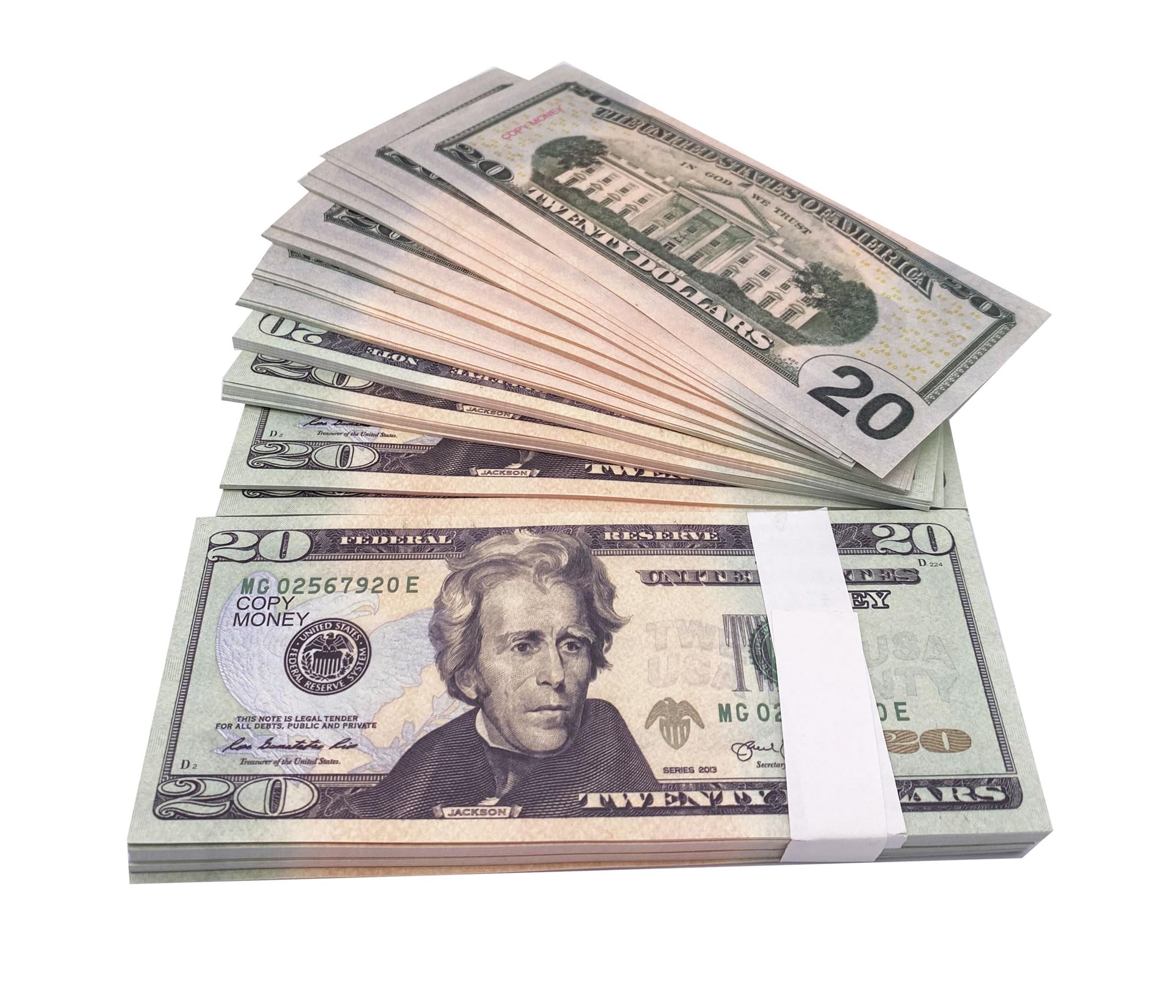 Ficheny Prop Money Copy Play Money 100 PCS for Music Videos,Kids Learning Toys and Birthday Party
