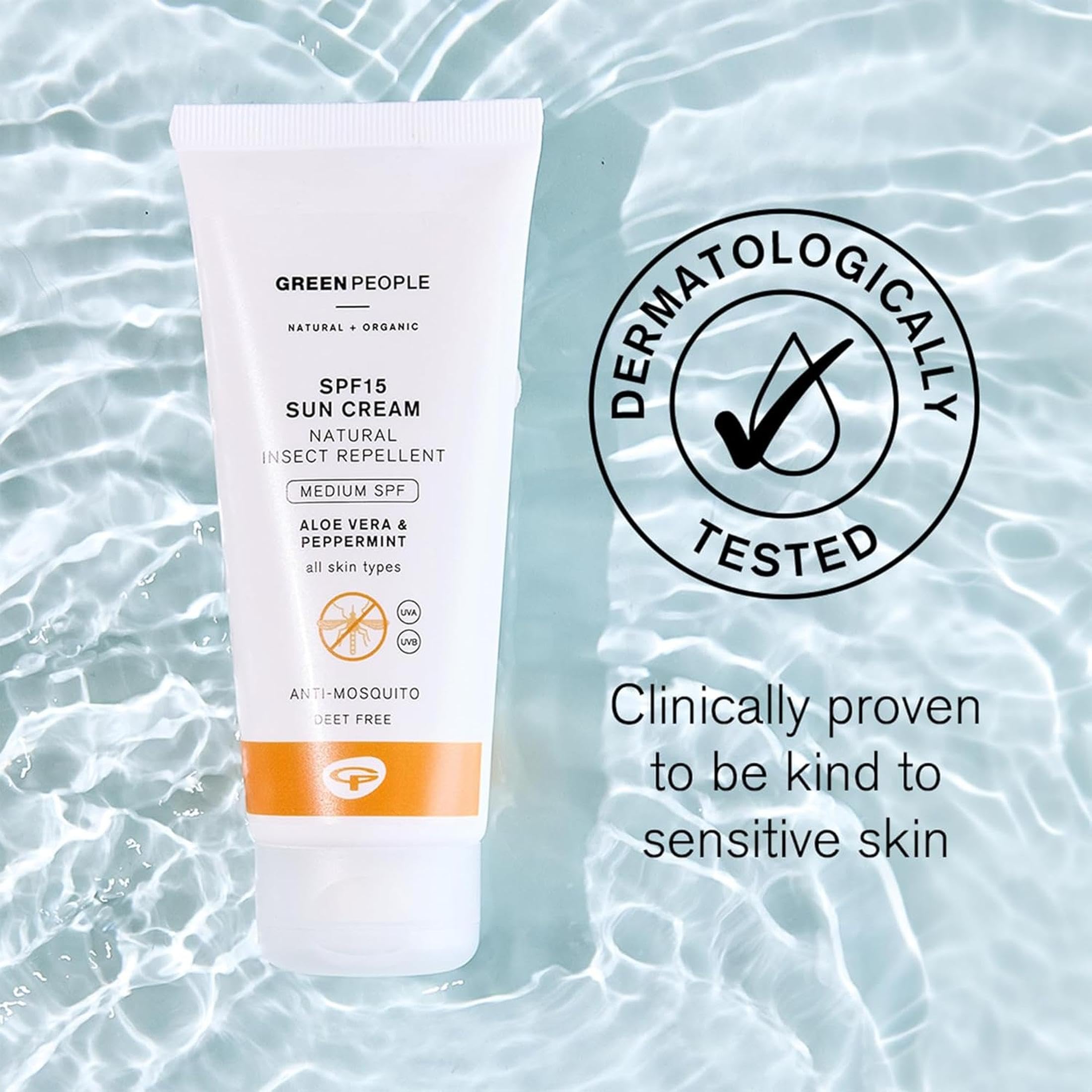 Green People SPF15 Sonnencreme mit Insektenschutzmittel, 100ml