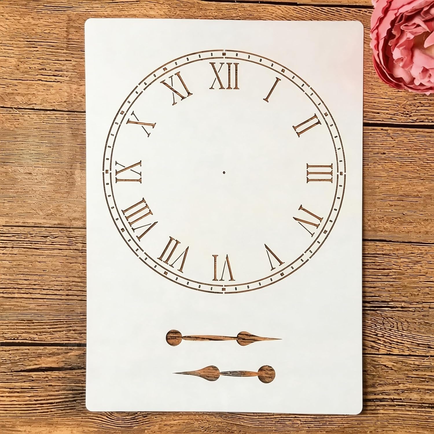TIAMECH A4 Reusable Alphabet Stencil for Painting | Uppercase Letters Grass Leaf Layering Template, DIY Wall Art, Wood Furniture, Scrapbook & Crafts (8.3x11.7inch)